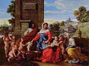 Nicolas Poussin Heilige Familie painting
